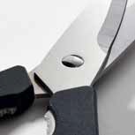 Kitchen shears can be disassembled for easy and thorough cleaning and sharpening.